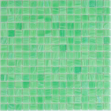APOLLO TILE Celestial 12 in. x 12 in. Glossy UFO Green Glass Mosaic Wall and Floor Tile 20 sq. ft./case, 20PK APLST88GN414A